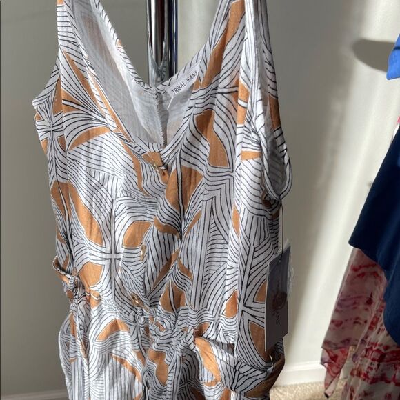 TRIBAL JEANS | ALL COTTON TRAVEL JUMPSUIT Size Petite Large - Picture 4 of 7